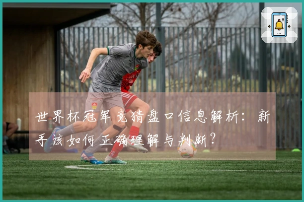 世界杯冠军竞猜盘口信息解析：新手该如何正确理解与判断？